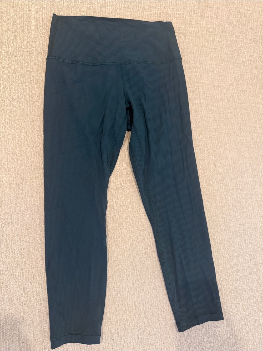 lululemon athletica Dark Teal Ribbed High-Rise Leggings
